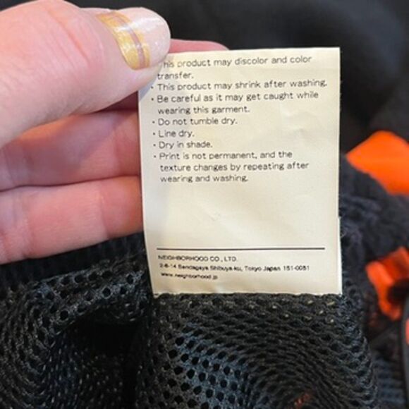 Neighborhood Squad Black Fleece Popover Jacket Orange SQD E-Jacket XL Japan - Picture 8 of 12